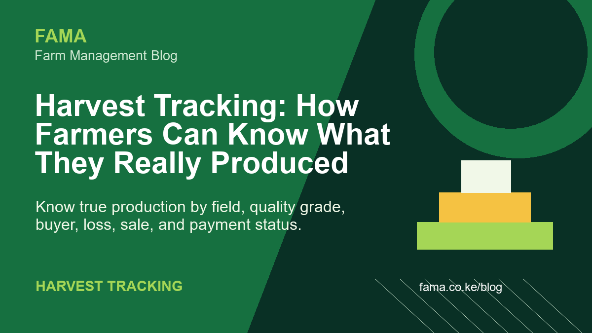 Harvest Tracking: How Farmers Can Know What They Really Produced - FAMA farm management flyer