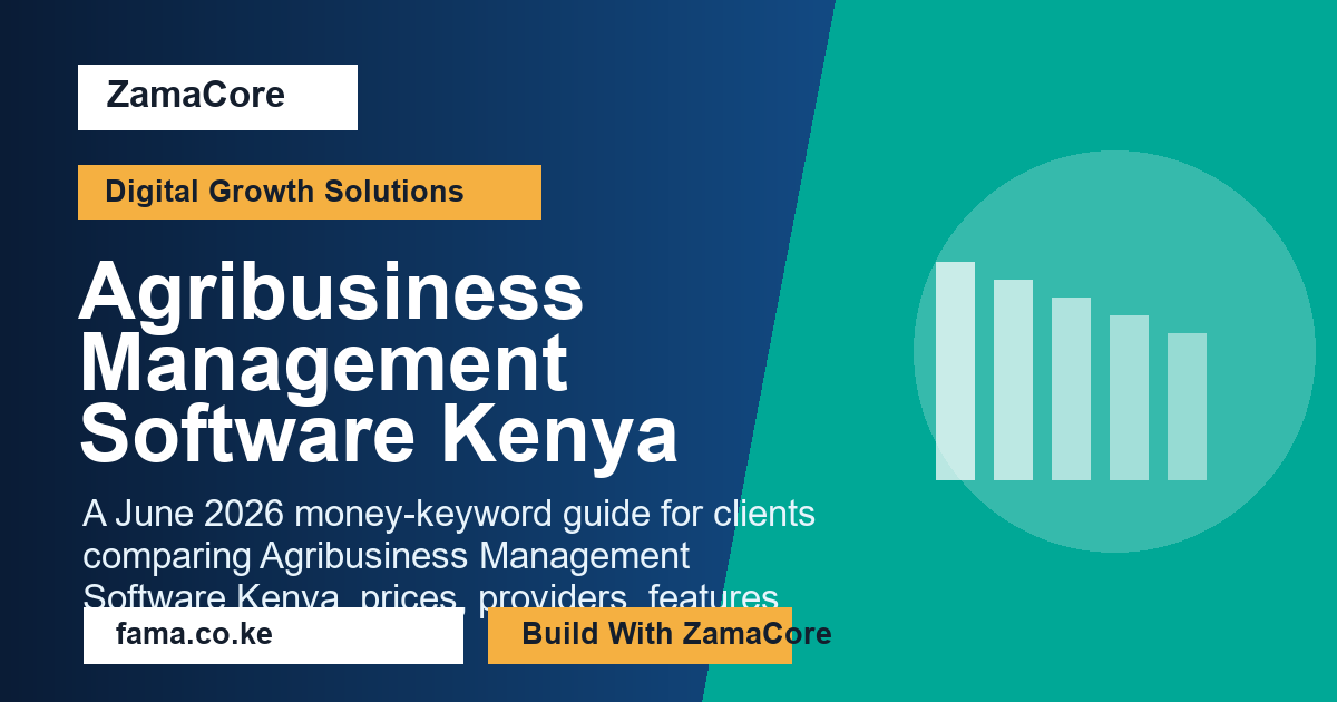 Agribusiness Management Software Kenya