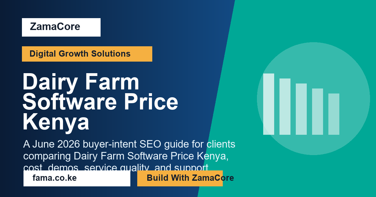 Dairy Farm Software Price Kenya