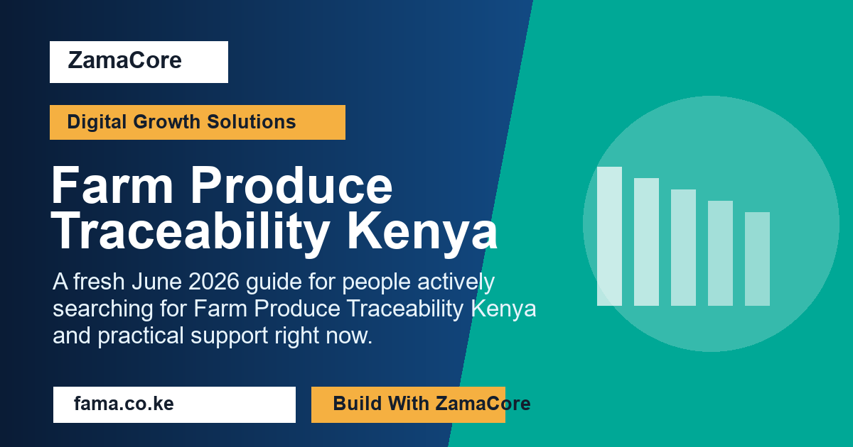 Farm Produce Traceability Kenya