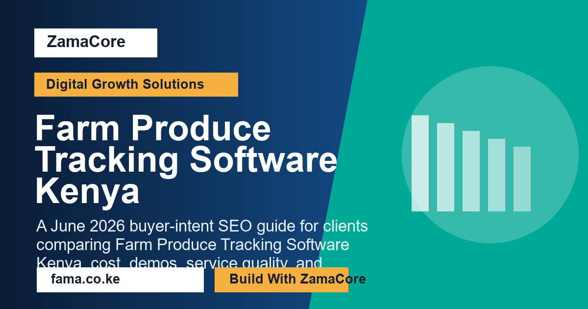 Farm Produce Tracking Software Kenya