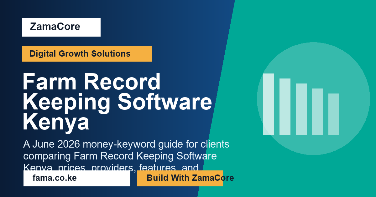 Farm Record Keeping Software Kenya
