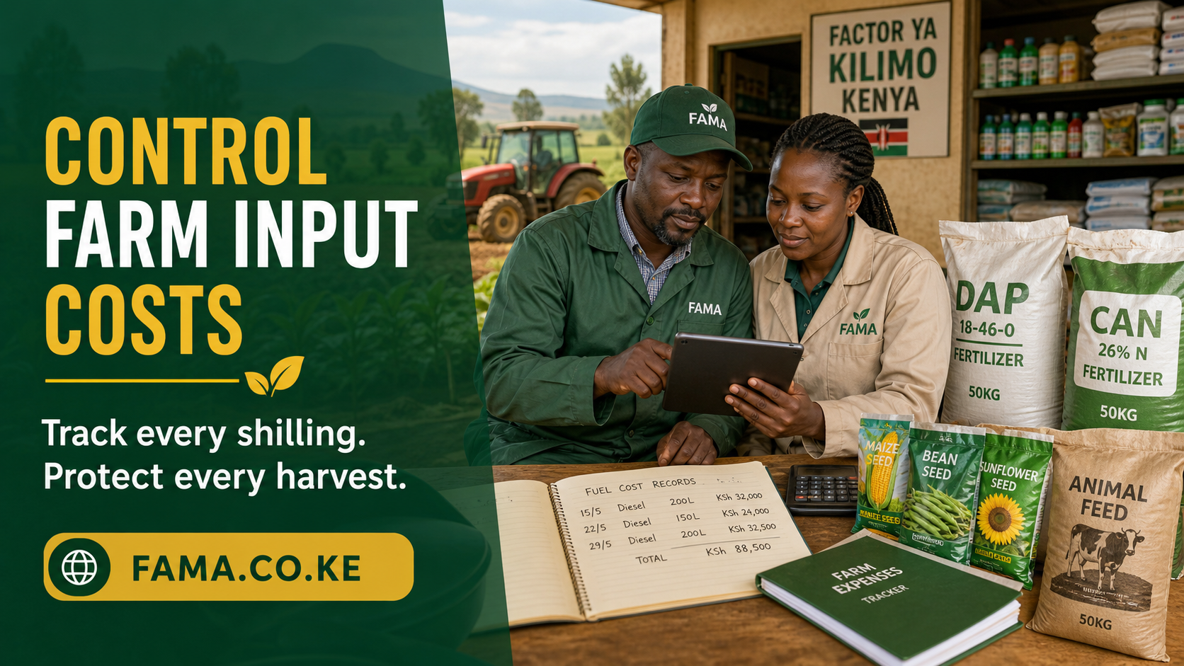 FAMA farm input cost control software for Kenyan farmers