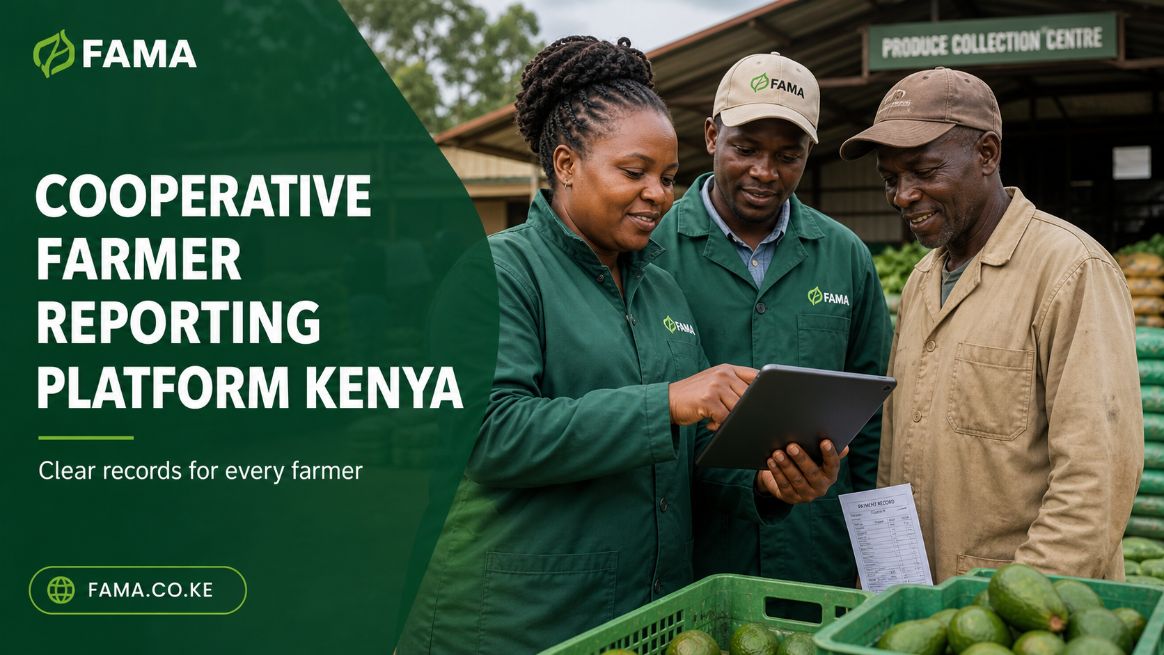 FAMA cooperative farmer reporting platform Kenya