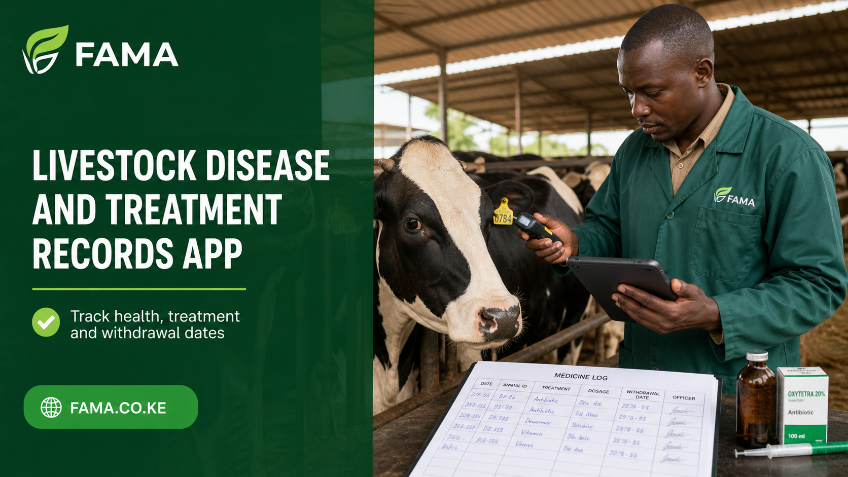 FAMA livestock disease and treatment records app