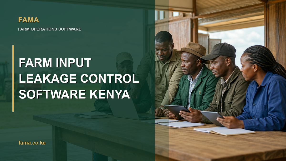Farm Input Leakage Control Software Kenya