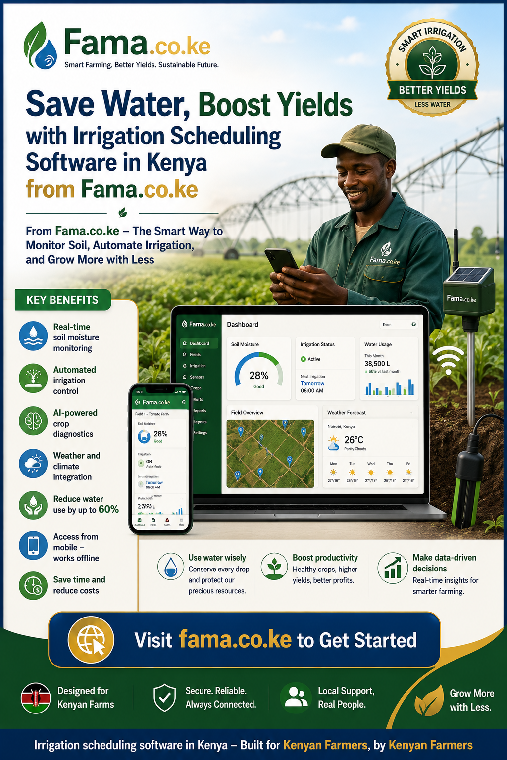Irrigation scheduling software in Kenya