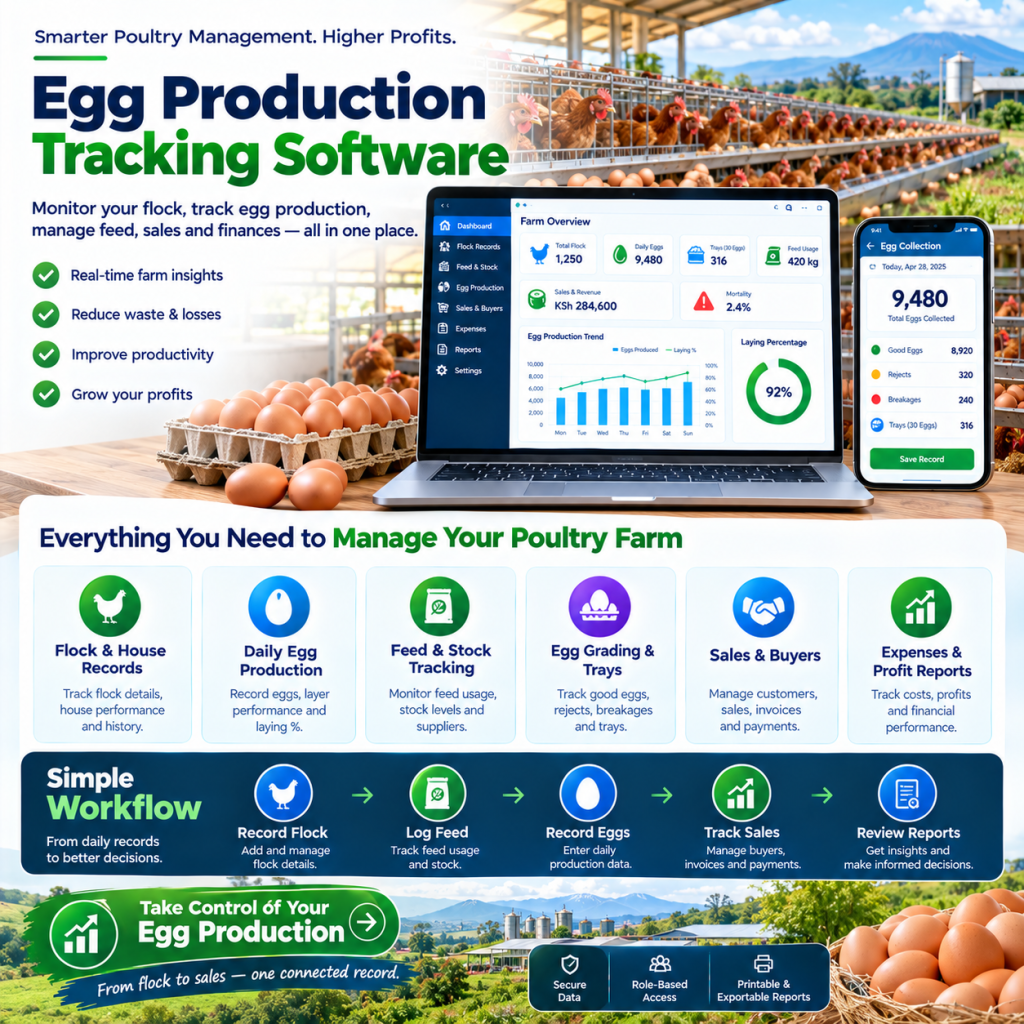 Egg production tracking software