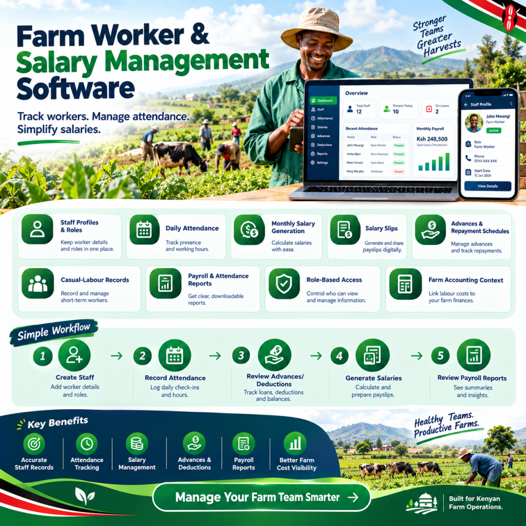 Farm worker and salary management software