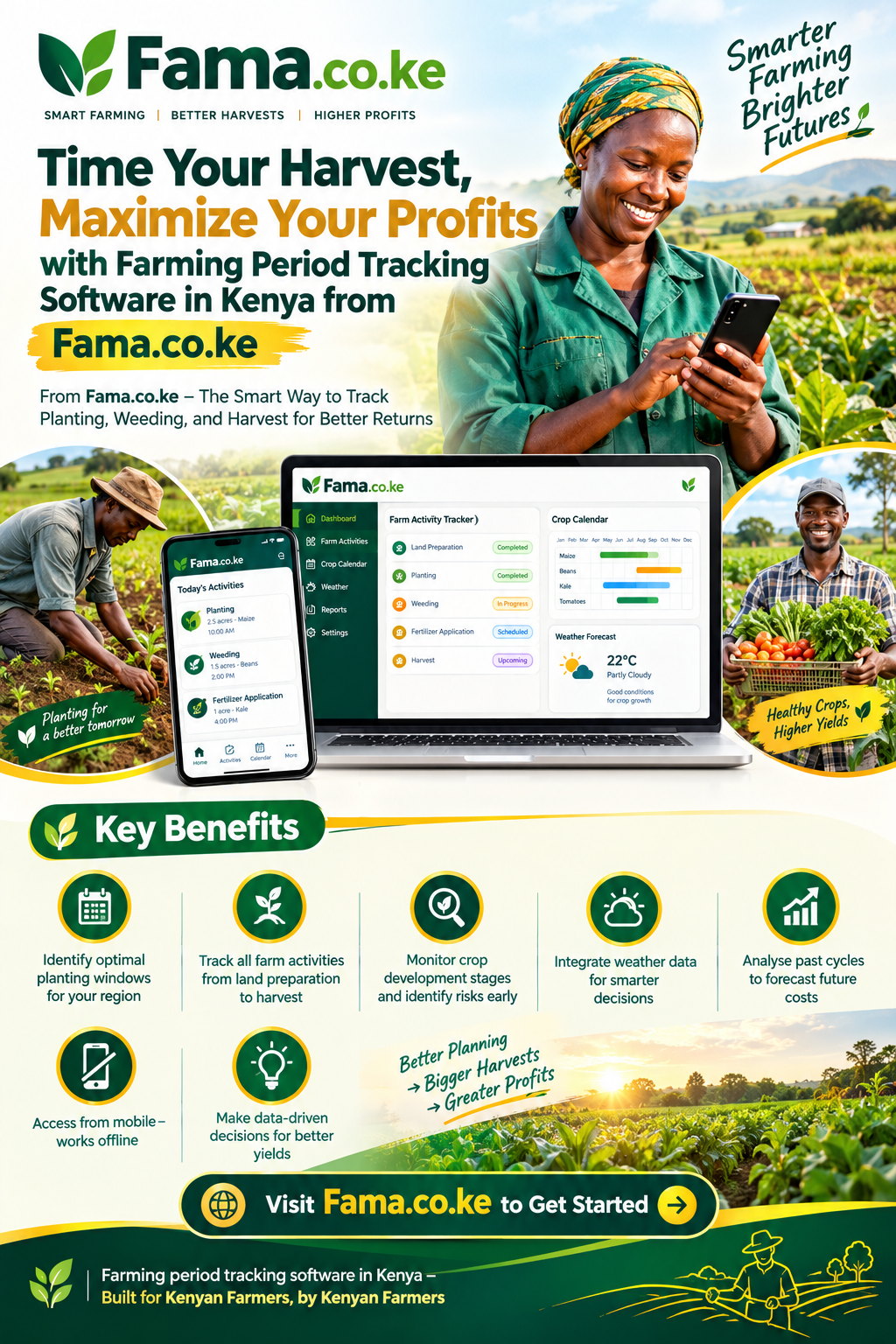Farming period tracking software in Kenya