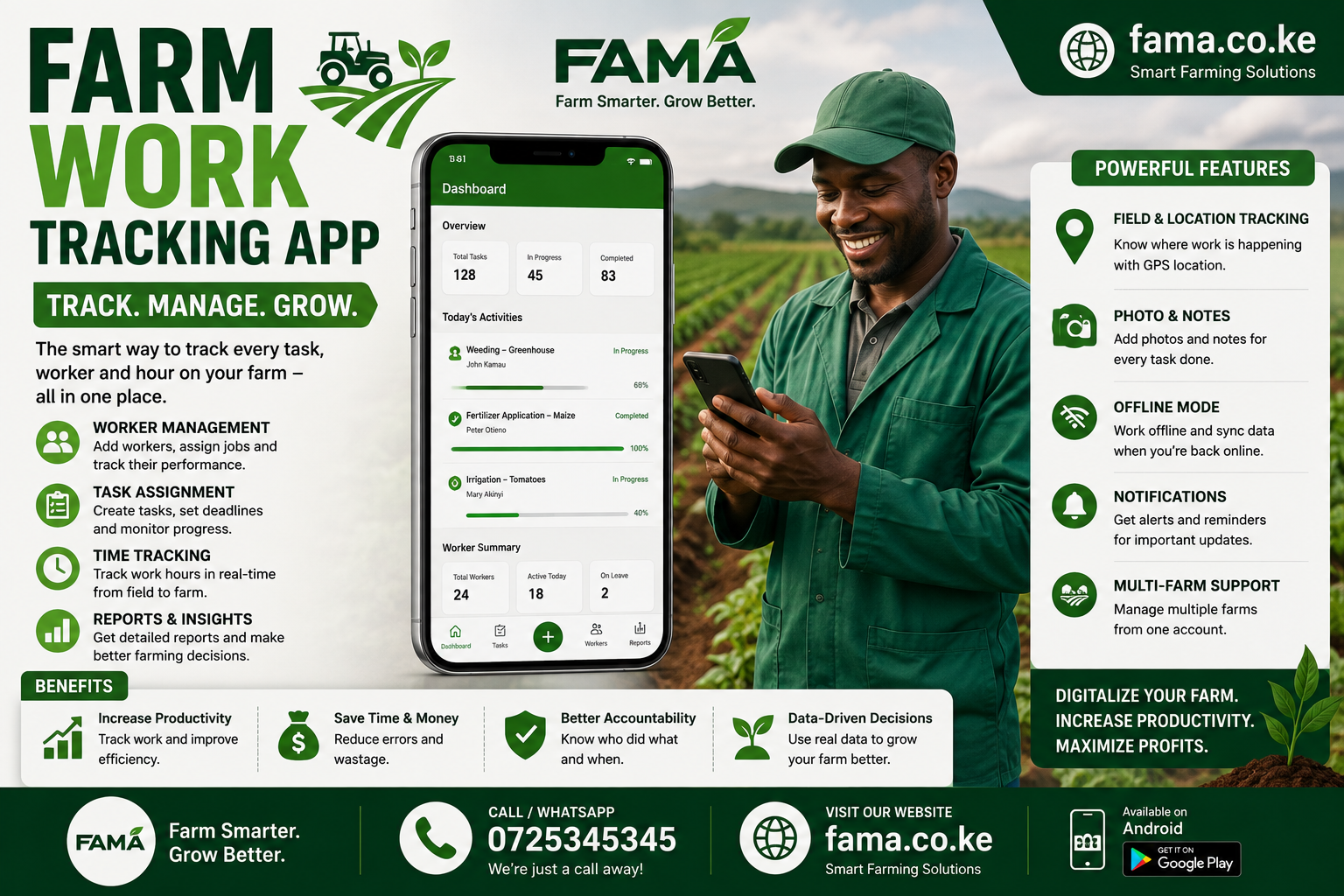 Farm work tracking app 