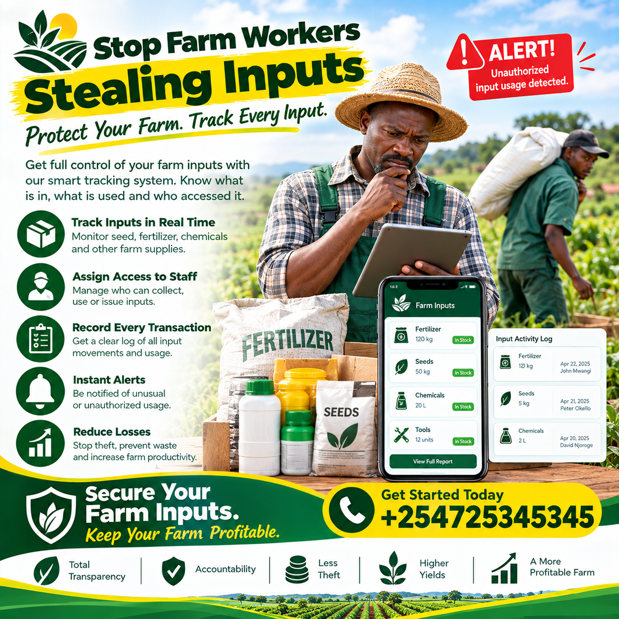  farm workers stealing inputs solution