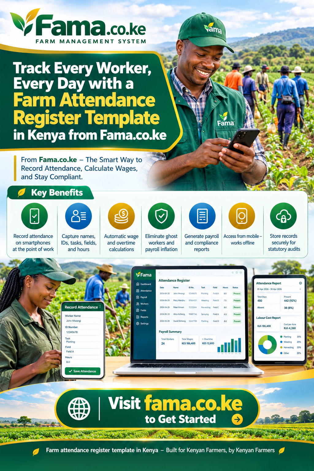 Farm Documentation Best Farm Attendance Register Template in Kenya 2026%