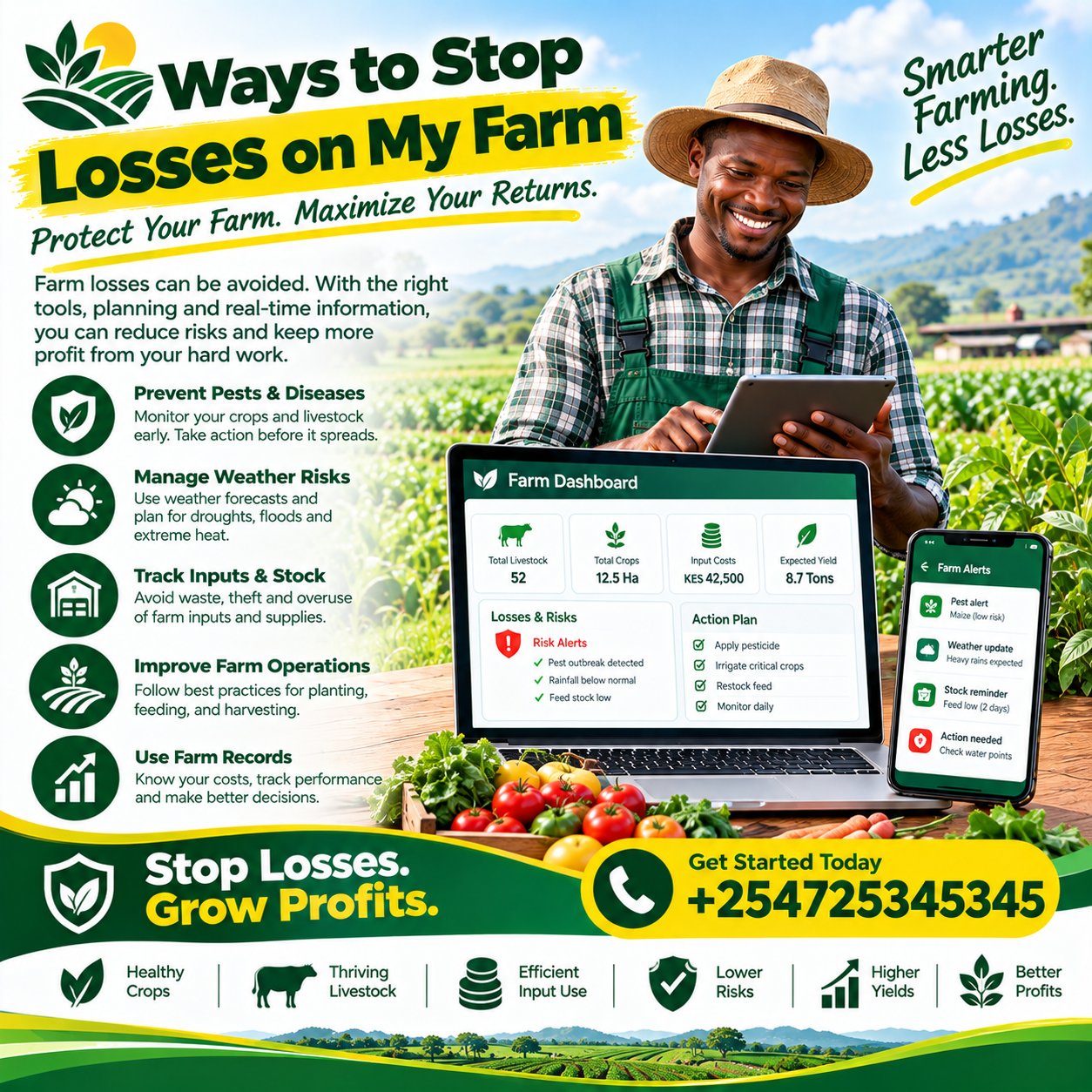 Ways to stop losses on my farm